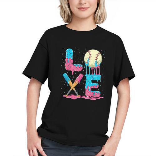 Baseball Love Drip Ice Cream Colorful Baseball Graphic Youth - Sportilla