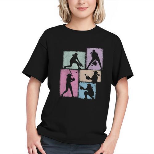 Baseball Player Collage Women Kids Coach Youth Girl Graphic Youth - Sportilla