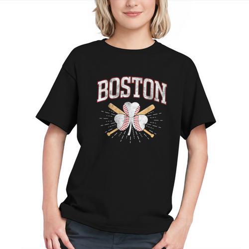 Baseball Shamrock Boston Massachusetts St Patrick’s Day Graphic Youth - Sportilla