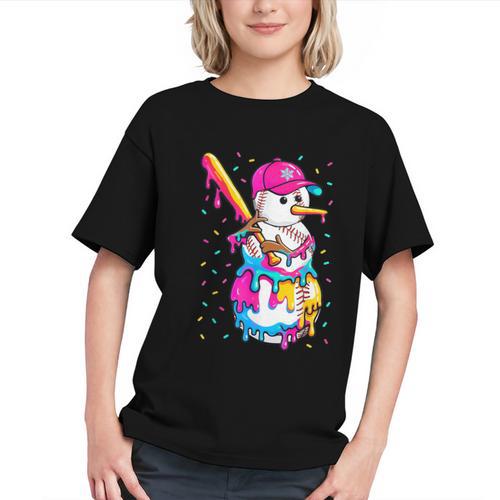 Baseball Snowman Drip Christmas Baseball Boys Men Kids Graphic Youth - Sportilla