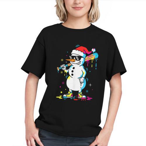 Baseball Snowman Drip Cool Christmas Men Boys Girls Graphic Youth - Sportilla