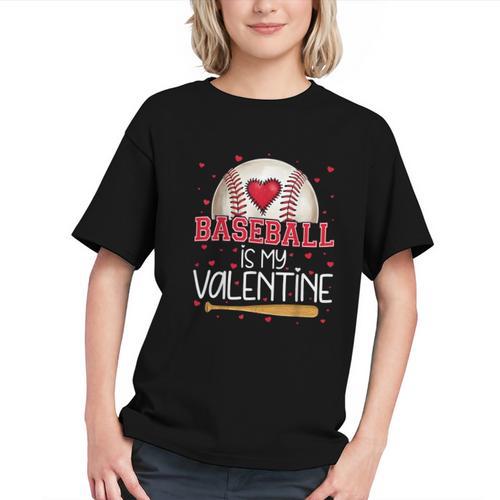 Baseball Is My Valentine Valentines Day Men Boys Kids Teen Graphic Youth - Sportilla