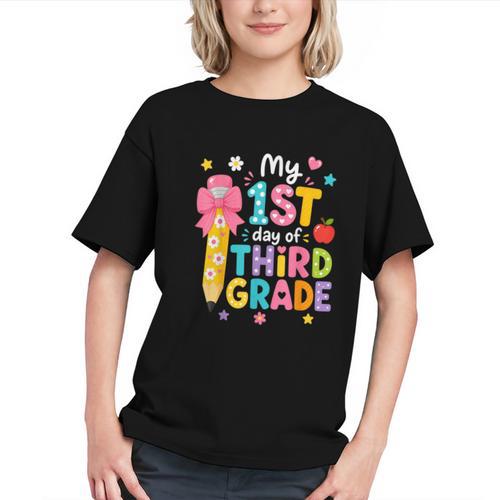 Bright Rainbow Pencil First Day of 3rd Grade Youth T-shirt - Savourry