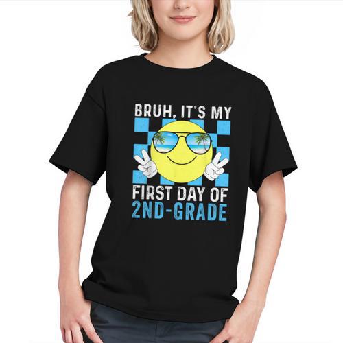 Bruh, 2nd Grade! First Day Back to School Youth T-Shirt - Savourry