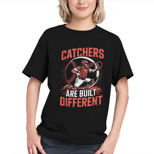 Catchers Are Built Different Baseball Catcher Graphic Youth - Sportilla