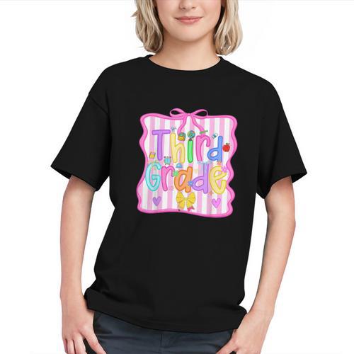 Charming Coquette Bow 3rd Grade Back to School Youth T-Shirt - Savourry