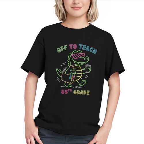 Chomp into 5th Grade! Alligator Back to School Youth T-shirt - Savourry