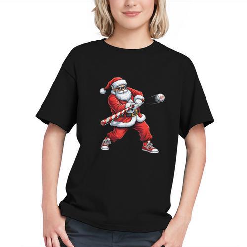 Christmas Baseball Player Santa Xmas Boys Men Toddler Graphic Youth - Sportilla