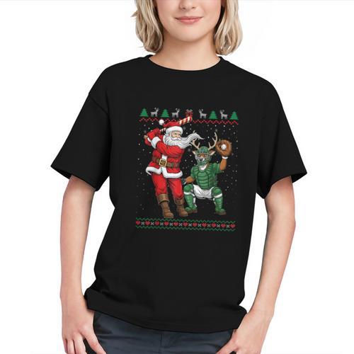 Christmas Santa Baseball Ugly Sweater Graphic Youth - Sportilla