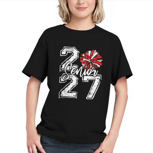Class Of 2027 Cheer Red Senior 2027 Back To School Graphic Youth - Savourry