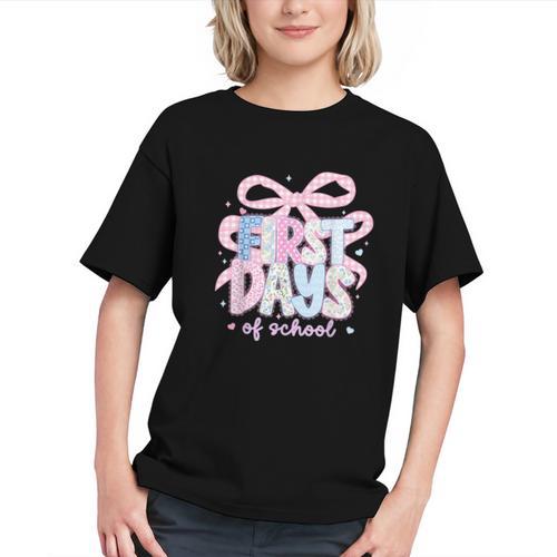 Coquette Bow Happy First Day Of School Back To School Retro Graphic Youth - Savourry