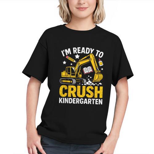 Crush Kindergarten! Fun Back to School Youth T-shirt - Savourry