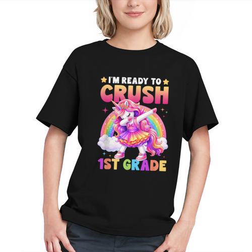 Crushing 1st Grade! Magical Unicorn Back to School Youth T-Shirt - Savourry