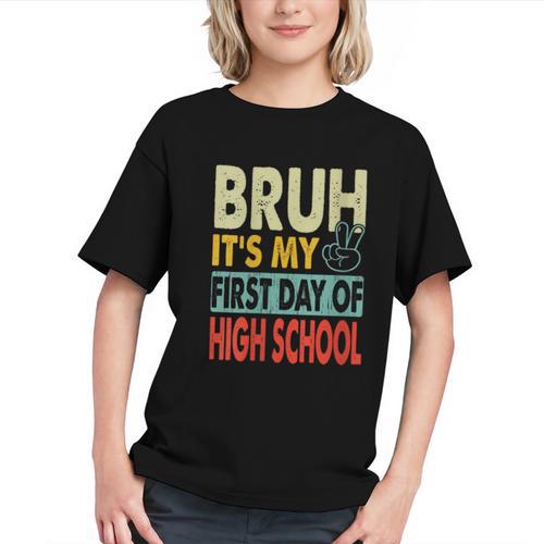 Crushing High School! First Day Bruh Youth T-Shirt - Savourry