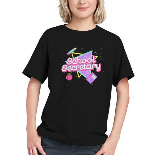 Cute School Secretary Shirt 80's 90's Back To School Graphic Youth - Savourry