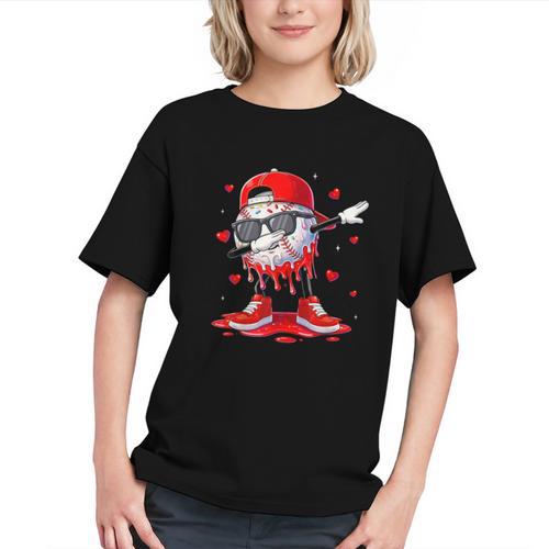 Dabbing Baseball Drip Ice Cream Youth Boy Valentines Day Graphic Youth - Sportilla