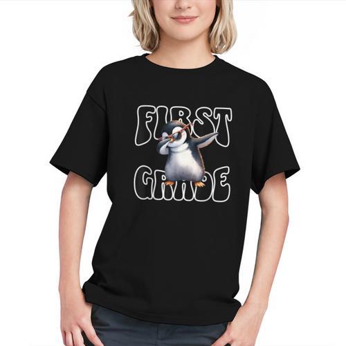 Dabbing into 1st Grade! Cute Penguin Back to School Youth T-shirt - Savourry