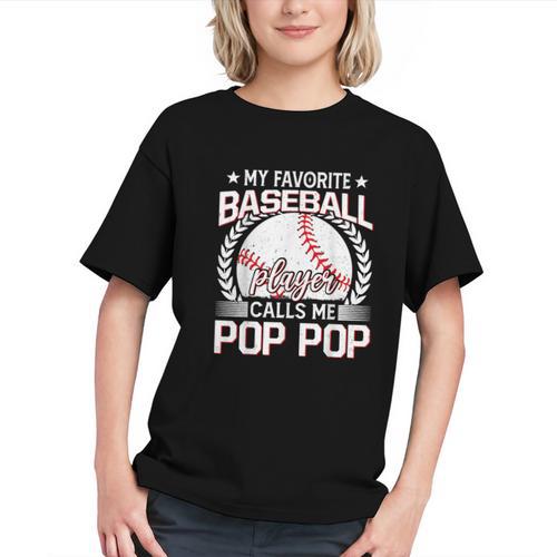 My Favorite Baseball Player Calls Me Pop Pop Graphic Youth - Sportilla