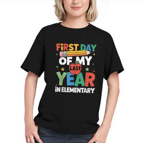 First Day Of My Last Year In Elementary Back To School Graphic Youth - Savourry
