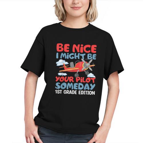 Future Pilot Flying Into 1st Grade Back to School Youth T-Shirt - Savourry