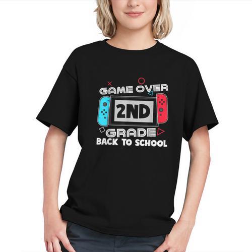 Game Over! Level Up to 2nd Grade Back to School Youth T-Shirt - Savourry