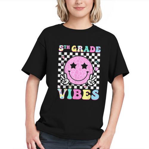 Groovy 5th Grade Vibes Back to School Youth T-Shirt - Savourry