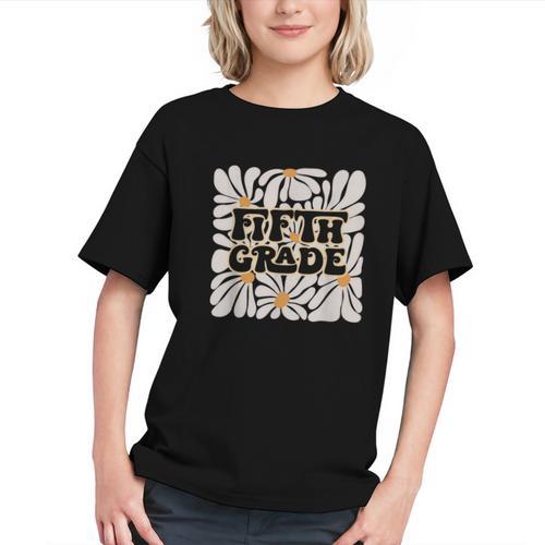Groovy Flower Power 5th Grade Back to School Youth T-Shirt - Savourry