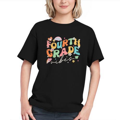 Groovy Fourth Grade Vibes Back to School Youth T-Shirt - Savourry