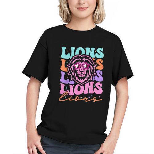 Groovy Lion Mascot Back to School Spirit Youth T-Shirt - Savourry