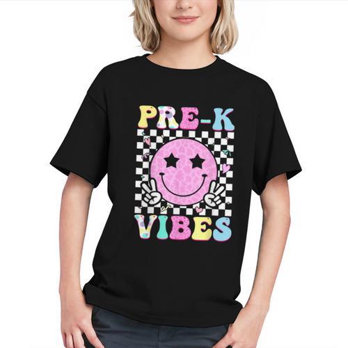 Groovy Pre-K Vibes Back to School Girls Youth T-Shirt - Savourry