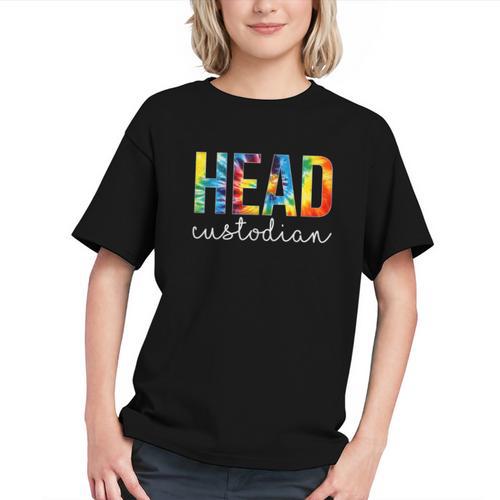 Groovy Tie Dye Head Custodian Back to School Youth T-shirt - Savourry
