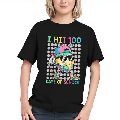 I Hit 100 Days Of School Baseball Drip 100th Day Of School Graphic Youth - Sportilla
