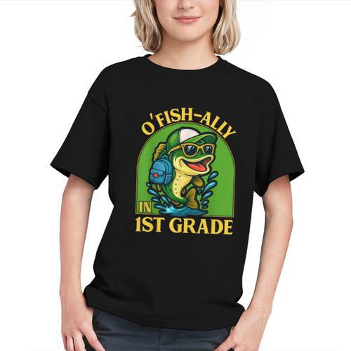 Hooked on 1st Grade! Fun Back to School Youth T-Shirt - Savourry