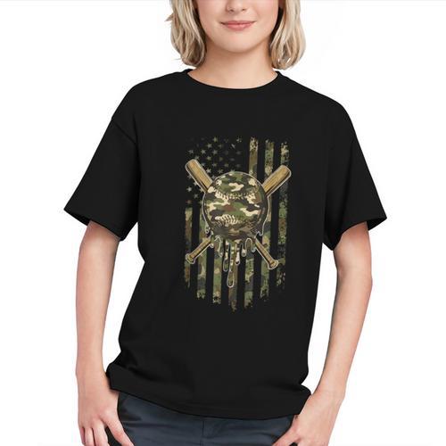 Ice Cream Baseball Drip For Boys Camo USA Flag Camouflage Graphic Youth - Sportilla