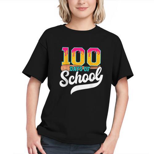 Ice Cream Drip 100 Days Of School Baseball Boys 100th Day Graphic Youth - Sportilla
