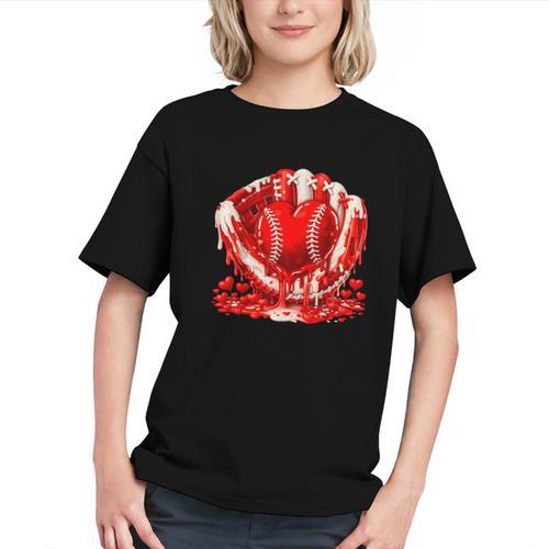Ice Cream Drip Heart Valentines Day Baseball Boys Youth Kids Graphic Youth - Sportilla