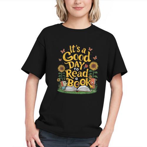 Inspiring Reader: A Good Day for Books Back to School Youth T-shirt - Savourry