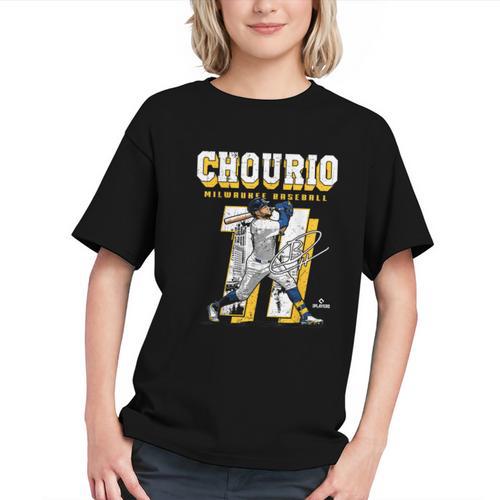 Jackson Chourio Milwaukee MLB Baseball Player MLBJCH201M Graphic Youth - Sportilla