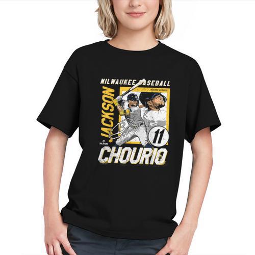 Jackson Chourio Milwaukee MLB Baseball Player MLBJCH203M Graphic Youth - Sportilla