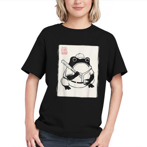 Japanese Grumpy Frog Baseball Player Baseball Graphic Youth - Sportilla
