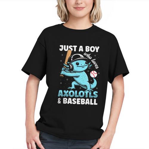 Just A Boy Who Loves Axolotls & Baseball Graphic Youth - Sportilla