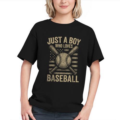 Just a Boy Who Loves Baseball Graphic Youth - Sportilla