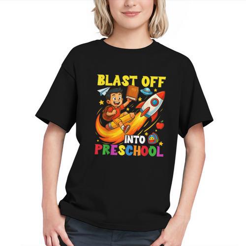 Launch into Preschool! Rocket Back to School Youth T-Shirt - Savourry