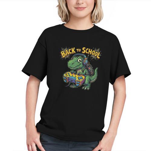 Level up 1st Grade! Gaming Dino Back to School Youth T-Shirt - Savourry