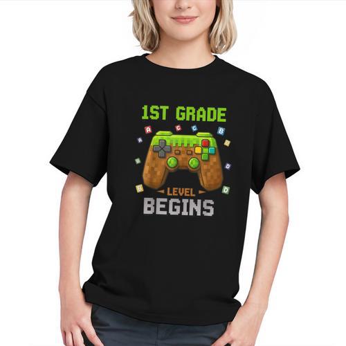 Level Up for 1st Grade! Back to School Gamer Youth T-Shirt - Savourry