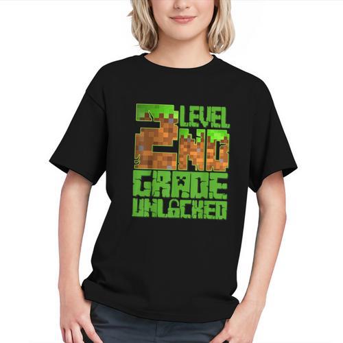 Level Up to 2nd Grade! Pixel Back to School Youth T-shirt - Savourry