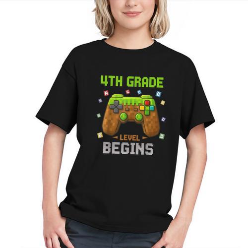 Level Up to 4th Grade! Back to School Gamer Youth T-shirt - Savourry