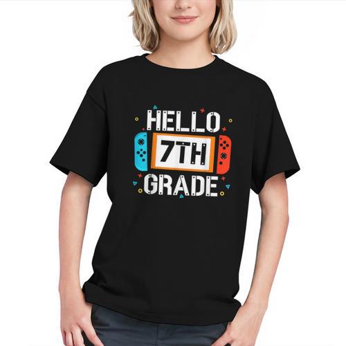 Leveling Up to 7th Grade Gamer Back to School Youth T-Shirt - Savourry