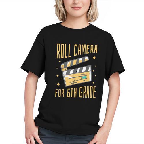 Lights, Camera, 6th Grade! Back to School Movie Youth T-Shirt - Savourry