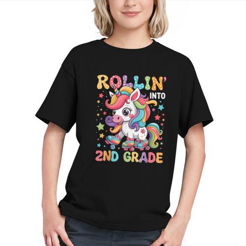 Magical Unicorn Rollin into 2nd Grade Back to School Youth T-Shirt - Savourry